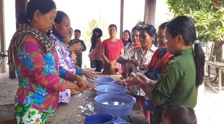 Hand Washing at KamPhun village 2